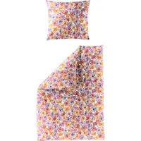 Bierbaum Bettwäsche malve-apricot 1x 135x200 cm + 1x 80x80 cm