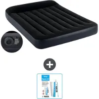 Intex Airbed - Doppelbett - 137 x 191 x 25 cm - Blau - Inklusive Pumpe - Reperaturset