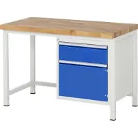 RAU Werkbank Serie 8152, 1 Schublade, 1 Tür, B 1250 x T 700 x H 840 mm