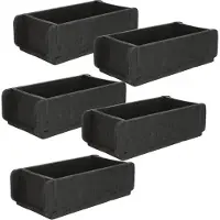 Novaliv 5x Holzkiste Vintage Schwarz 30 x 15 x 10 cm Alte Ziegelform Holz EIN KAMMER Allzweckkiste aus recyceltem Altholz Jede Form EIN Unikat - Geschenkkiste