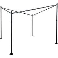 Mendler Pergola Gestell MCW-A41, Garten Pavillon Terrassenüberdachung Gestänge, stabiles 6cm Stahl-Gestell