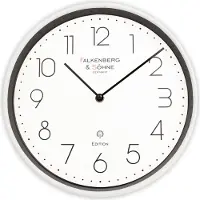 Miraval Design Funkwanduhr 30 cm lautlos Japanisches Quarzuhwerk Mineral Glas kein Ticken Funkuhr