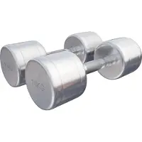 Gorilla Sports Kurzhanteln - 2er Set, 20 kg (2x10 kg) Gewichte, Rutschfest, gerändelt, Verchromter Stahl - Hantelset, Rundhanteln, Kurzhantelset