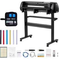 Vevor Vinylschneidemaschine mit 87 cm max. Zufuhrbreite &amp; Doppelklingen &amp; LED-Anzeige