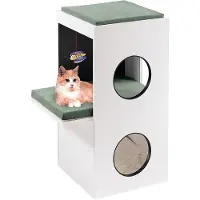 Ferplast Katzenkratzbaum Blanco - Eleganter Kletterbaum für Katzenfreunde