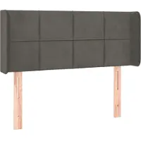 Syfax Kopfteil mit Ohren Dunkelgrau 103x16x78/88 cm Samt