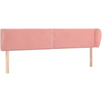 Syfax Kopfteil mit Ohren Rosa 163x23x78/88 cm Samt