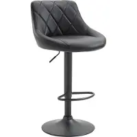 CLP Barhocker Lazio höhenverstellbar und 360 Grad drehbar | Farbe schwarz Gestell Farbe schwarz