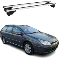 Omtec Dachträger Grundtäger für Citroen C5 Kombi 2001-2008 75kg Aluminium Silber 2 tlg