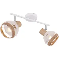 Globo Lighting Strahler Metall weiß, 2x E27
