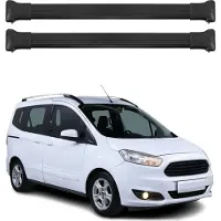 Omtec Dachträger für Ford Transit Courier / Tourneo Courier 2014-2023 75kg Alu Schwarz