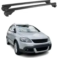 Omtec Dachträger für VW Golf Variant 2009-2013 Gepäckträger Grundträger Alu Schwarz 2x