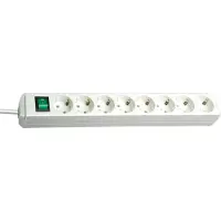 Brennenstuhl Eco-Line Steckdosenleiste mit Schalter 8-fach weiß 3m H05VV-F 3G1,5, 1159320018