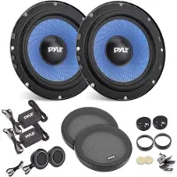 Pyle Auto Lautsprecher Set 15,2 cm x 20,3 cm, 3-Wege Lautsprecher Boxen, 360W, 91 dB, Einbaulautsprecher mit ASV-Spule, Autolautsprecher
