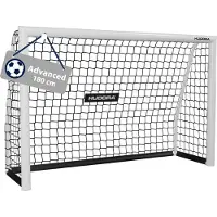 Hudora Fußballtor 180 cm Stahlrohr 75 mm Pfostendurchmesser wetterfest für Freizeit und Training