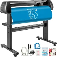 Vevor Schneideplotter, Plottermaschine Max. 720 mm Papiervorschub, Vinyl Schneideplotter, Folienplotter, Vinyl Schneideplotter Maschine, Schnittgenauigkeit 0,01 mm, Hobby Plotter, 3 Klingen Inkl.