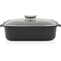 Krüger Haushaltswaren KARL KRÜGER Aromabräter mit Glasdeckel 5500 ml schwarz