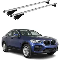 Menabo Dachträger Grundtäger für BMW X4 G02 2018-2025 75kg Alu Silber 2 tlg