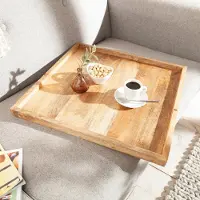 Invicta Massives Tablett MAKASSAR 50cm Mangoholz Servierbrett Serviertablett Sofatablett