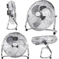 TroniTechnik Bodenventilator Windmaschine mit drei Geschwindigkeitsstufen 100W, verstellbar 45cm