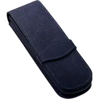 ONLINE Schreibgeräte Echtleder-Etui Blue in modischem Design als stilvolles Schreibgeräte-Accessoire, für zwei Schreibgeräte
