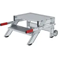 MUNK Günzburger Steigtechnik Munk Arbeitspodest fahrbar, Stufenbreite 600 mm, Aluminium geriffelt - 050011