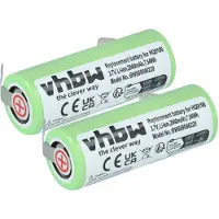 VHBW 2x Akku kompatibel mit Philips HX6992, HX6995, HX6993 Rasierer (2040 mAh, 3,7 V, Li-Ion)