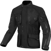Bogotto Explorer-Z wasserdichte Motorrad Leder- / Textiljacke, schwarz, M
