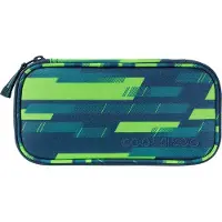 Coocazoo 211514, Hartschalenetui für Stifte, Polyester, Blau, Limette, Abbildung, Reißverschluss, Kind