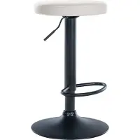 DELUKE Barhocker KAZON - Kunstleder Weiß 38.5x38.5x60 cm Schwarz | Barstuhl Höhenverstellbar Tresenhocker Tresenstuhl Kneipenhocker Kneipenstuhl