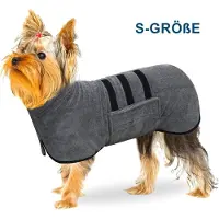 STILVORA Hundemäntel, Schnelltrocknendes Haustier Handtuch, Bademantel für Hund & Katze, super saugfähig, weich & bequem, ideal nach Bad, Regen oder Schwimmen, S