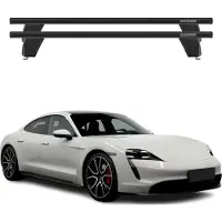 Menabo Dachträger Grundtäger für Porsche Taycan 2019-2024 75kg Alu Schwarz 2 tlg