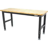 OEM Professionelle 152 cm Höhenverstellbare Werkbank aus Massivholz mit großem Arbeitsfläche