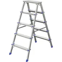 Werner Stehleiter 2 5 Sprossen/Stufen Arbeitshöhe 2,65 m