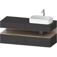 Duravit Waschtischunterschrank Qatego 140x55x60cm, E Ma/Gra m, Pl, B r, B