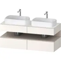Duravit Waschtischunterschrank Qatego 140x55x60cm, T m/we m, Pl, Beck. beids.
