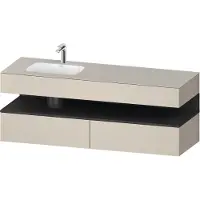 Duravit Einbauwaschtisch-Möbel-Set Qatego 160x50x60cm, Kon-WTU, B l, gra m/ta matt