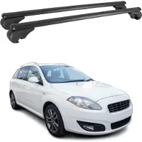 Omtec Dachträger für Fiat Croma Kombi 2005-2011 Gepäckträger Grundträger Alu Schwarz