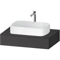 Duravit Konsole Qatego 80x55x17cm, Graphit matt, 1 Ausschnitt