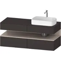 Duravit Waschtischunterschrank Qatego 140x55x60cm, T m/Gr m, Pl, B r, Nischenb
