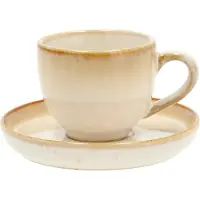 Bitz Espressotasse mit Untertasse cream/cream 0,07 l