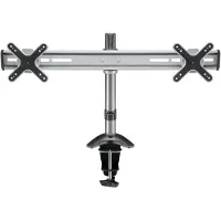 Goobay ScreenFlex Twin, 16 kg, 33 cm (13"), 58,4 cm (23"), 100 x 100 mm, 100 x 100 mm, Schwarz, Silber