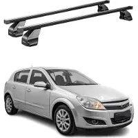 Omac Menabo Dachträger Grundtäger für Opel Astra H 2004-2010 75kg Stahl Schwarz 2 tlg