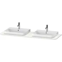 Duravit Waschtisch-Konsole Happy D.2 Plus 160x55cm, m 2 Auss, Nord we s-matt