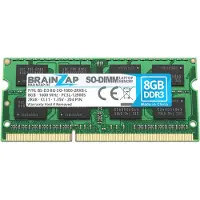 BRAINZAP 8GB DDR3 RAM SO-DIMM PC3L-12800S 2Rx8 1600 MHz 1.35V CL11 Notebook Laptop Arbeitsspeicher