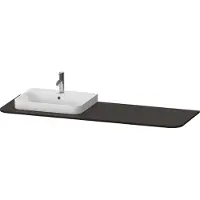 Duravit Happy D.2 Plus Konsole mit einem Ausschnitt links 160 x 55 cm Nussbaum gebürstet ohne Waschtisch HP031HL6969