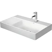 Duravit Möbelwaschtisch asymmetrisch DuraSquare 80x47cm, o Ü, m HLB, Beck. re, o. HL, we