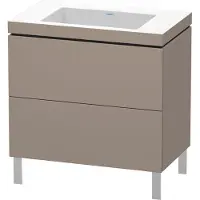 Duravit Waschtischunterschrank c-bonded L-Cube 80x48cm, o HL, bas. ma, 2 Ausz., steh.
