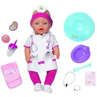 TY Zapf Creation 819173 Baby Born Puppe Interavtive Puppe als Arzt mit Zubehör