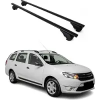Omac Dachträger Grundtäger für Dacia Logan MCV 2012-2021 75kg Metall Schwarz 2 tlg